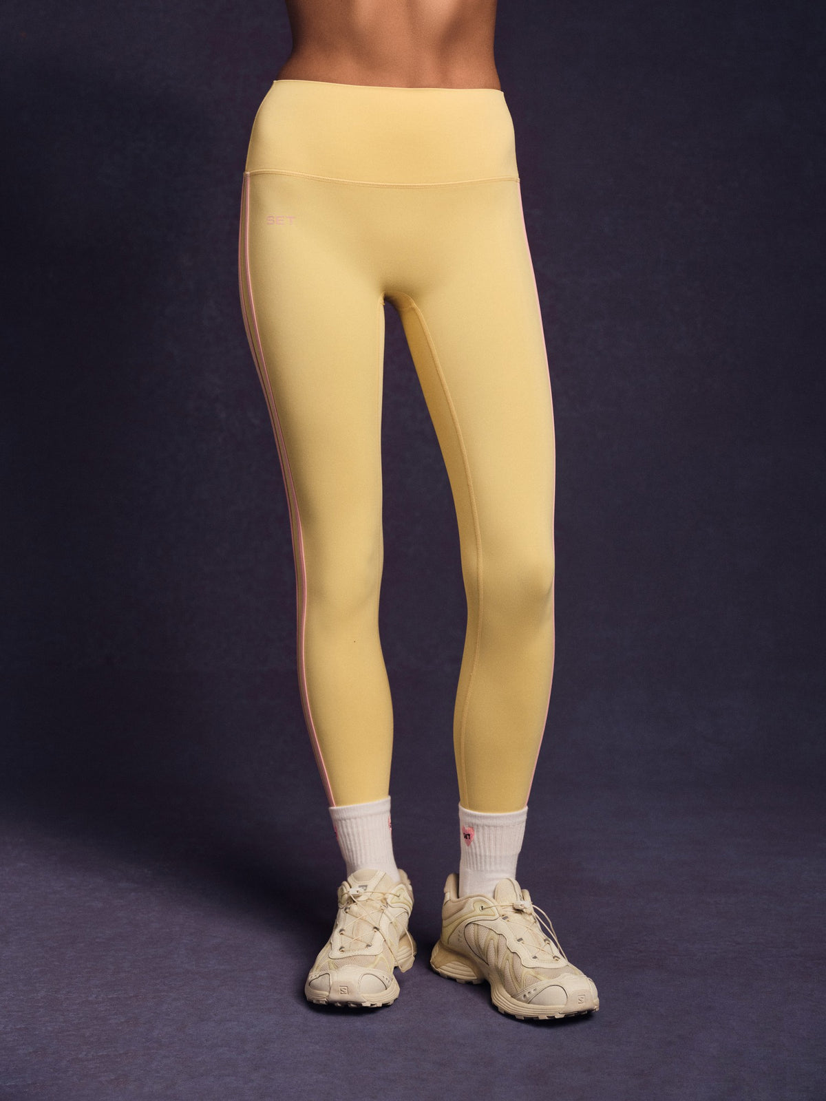 SET ACTIVE BREATHE 1.0 DUO STRIPE LEGGINGS - TAFFY