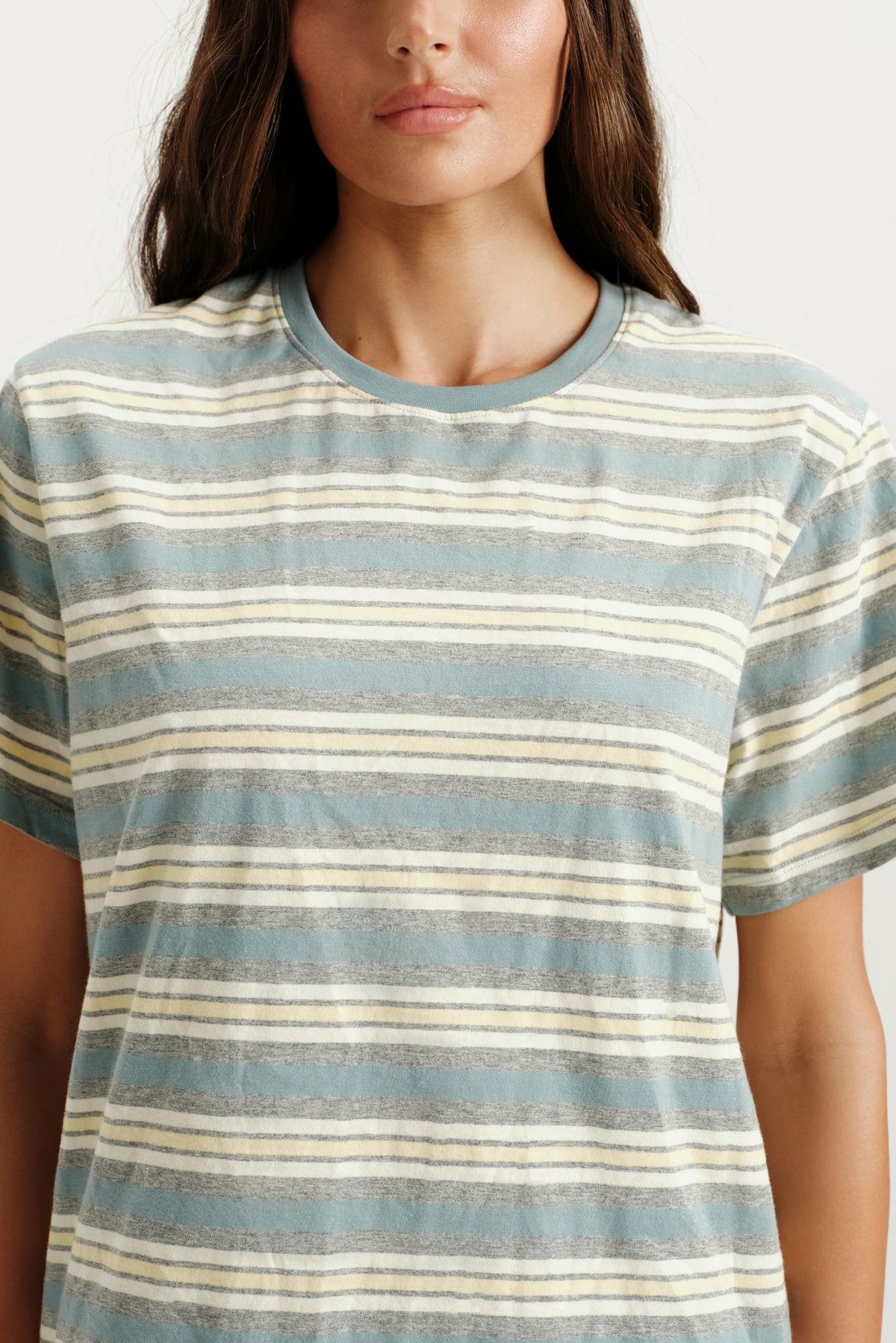 SET ACTIVE CLASSIC COTTON DAILY STRIPE BOYFRIEND TEE - CASSETTE