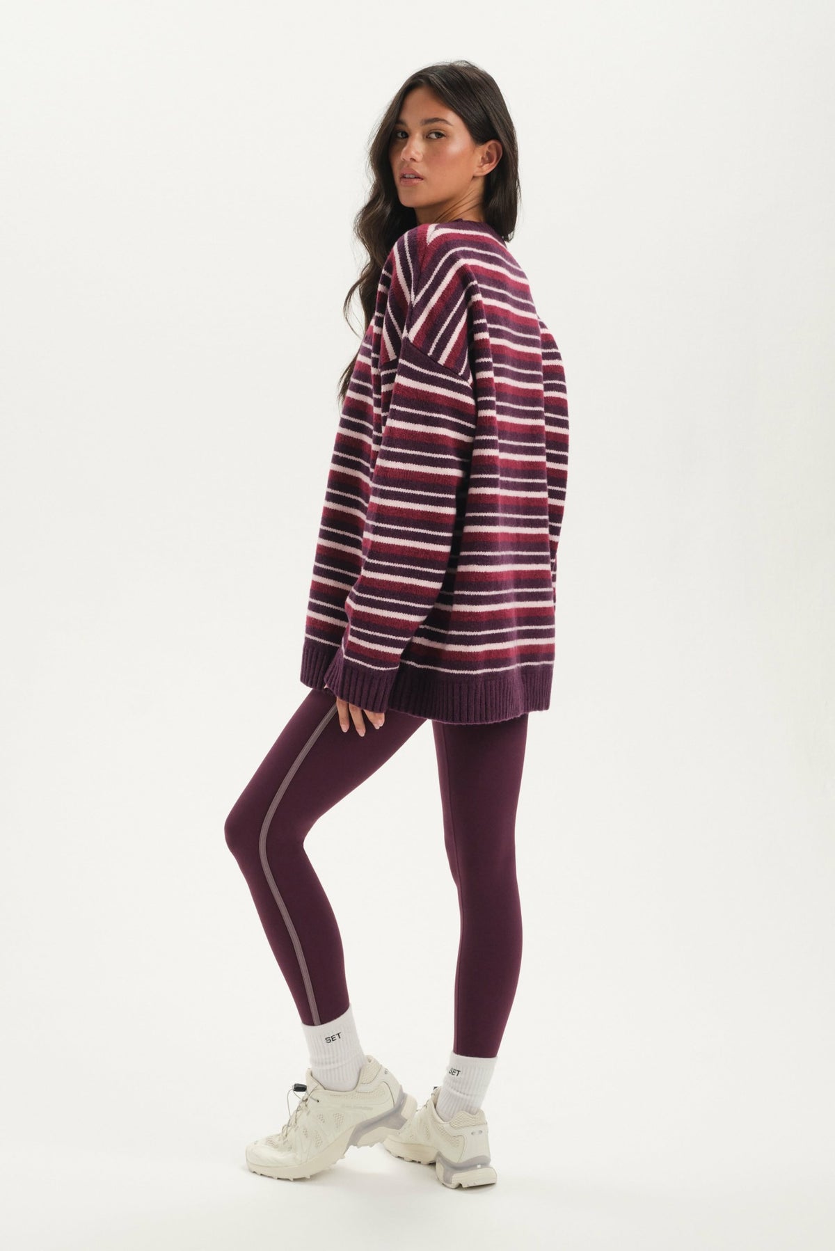 SET ACTIVE STUDIO KNIT STUDIO KNIT CREWNECK - POPPY
