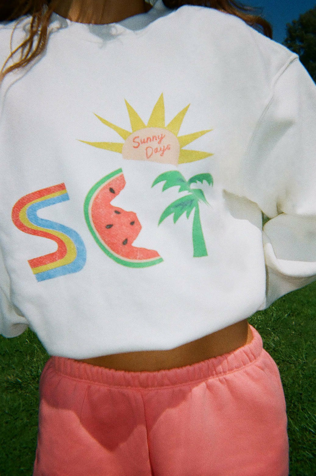 SET ACTIVE MIDWEIGHT SWEATS STAPLE SET SUNNY DAYS CREWNECK - HAVEN