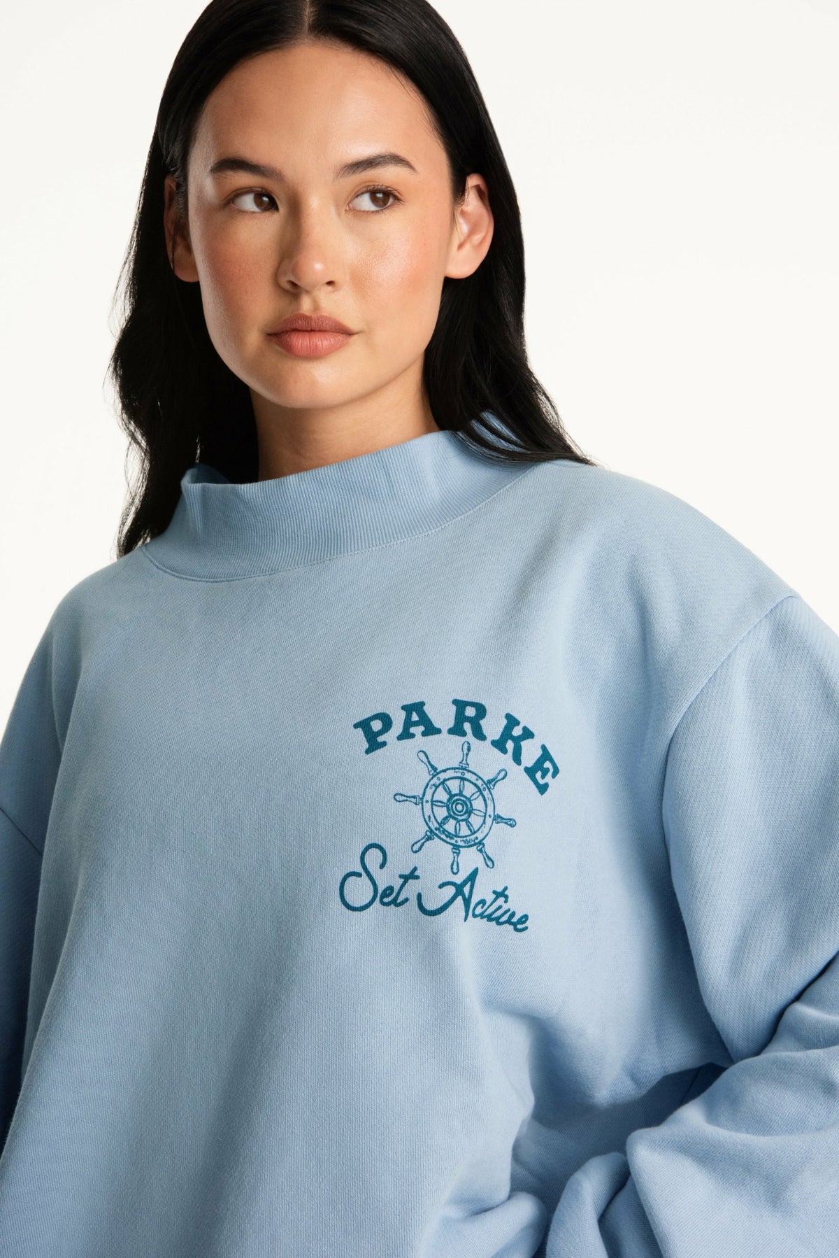 SET ACTIVE SET X PARKE SAIL GRAPHIC MOCKNECK - OVERCAST