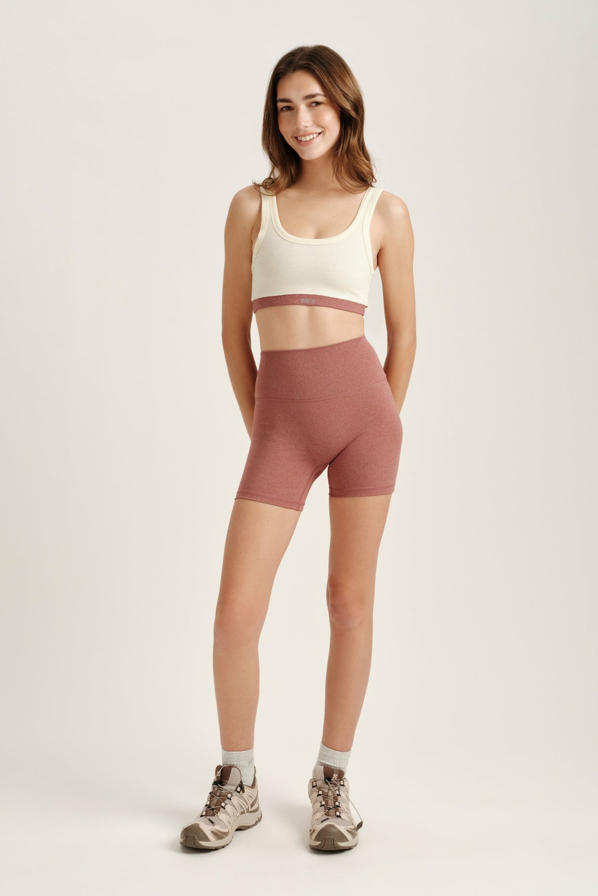 SET ACTIVE SPORTBODY® SPORTY ROSTER BRA - SEPIA