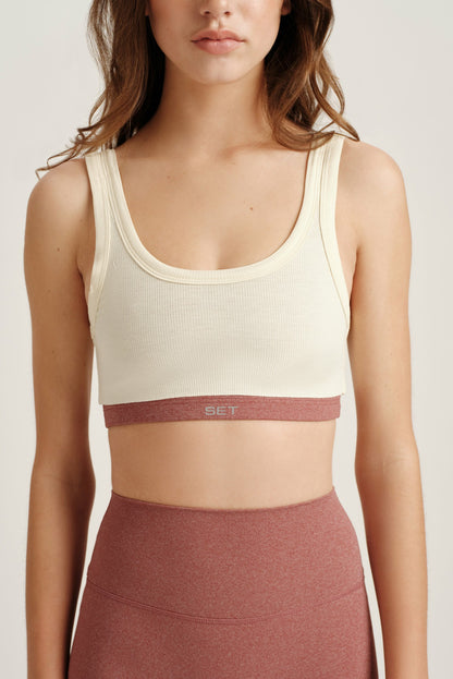 SET ACTIVE SPORTBODY® SPORTY ROSTER BRA - SEPIA