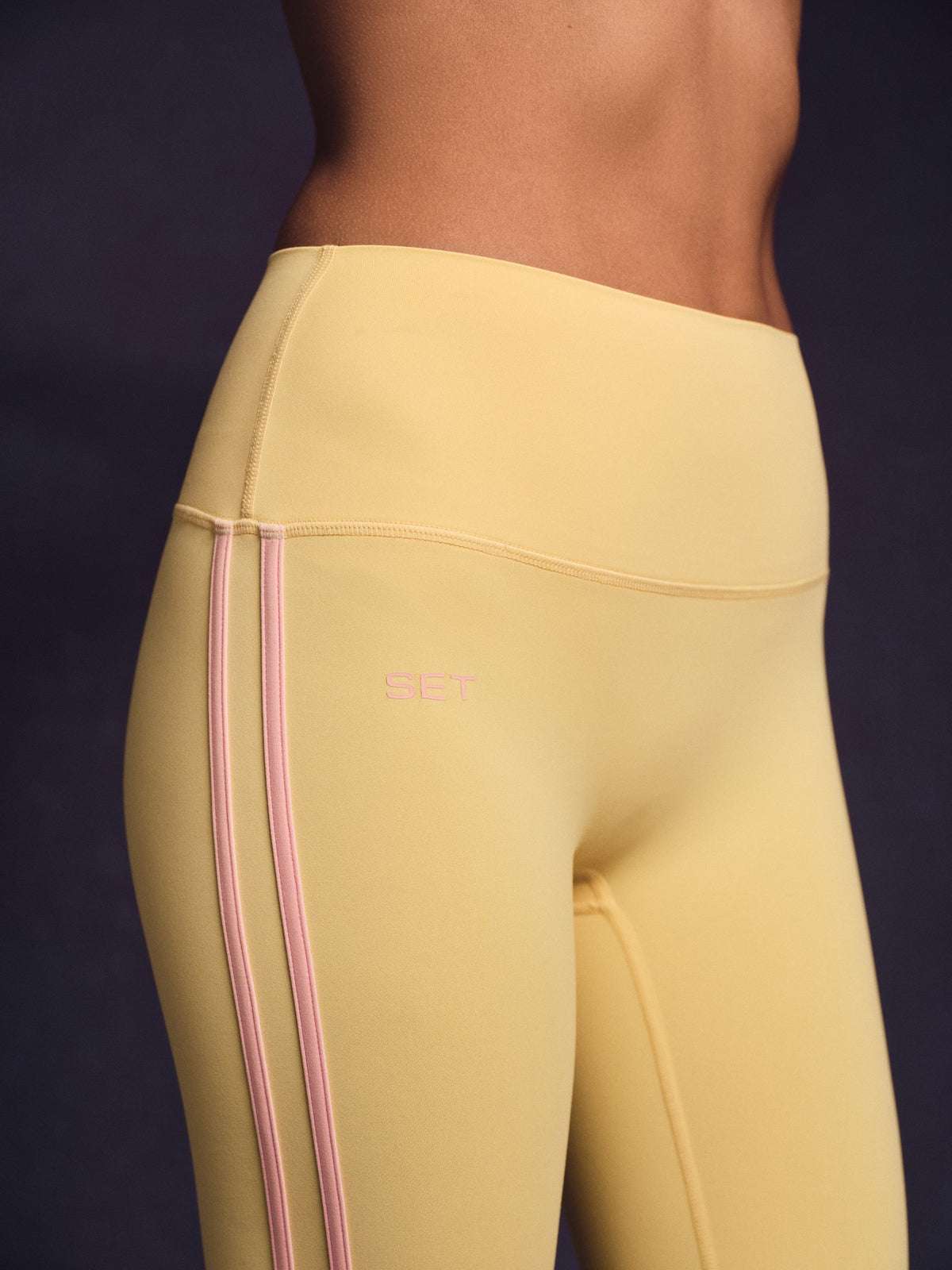 SET ACTIVE BREATHE 1.0 DUO STRIPE LEGGINGS - TAFFY