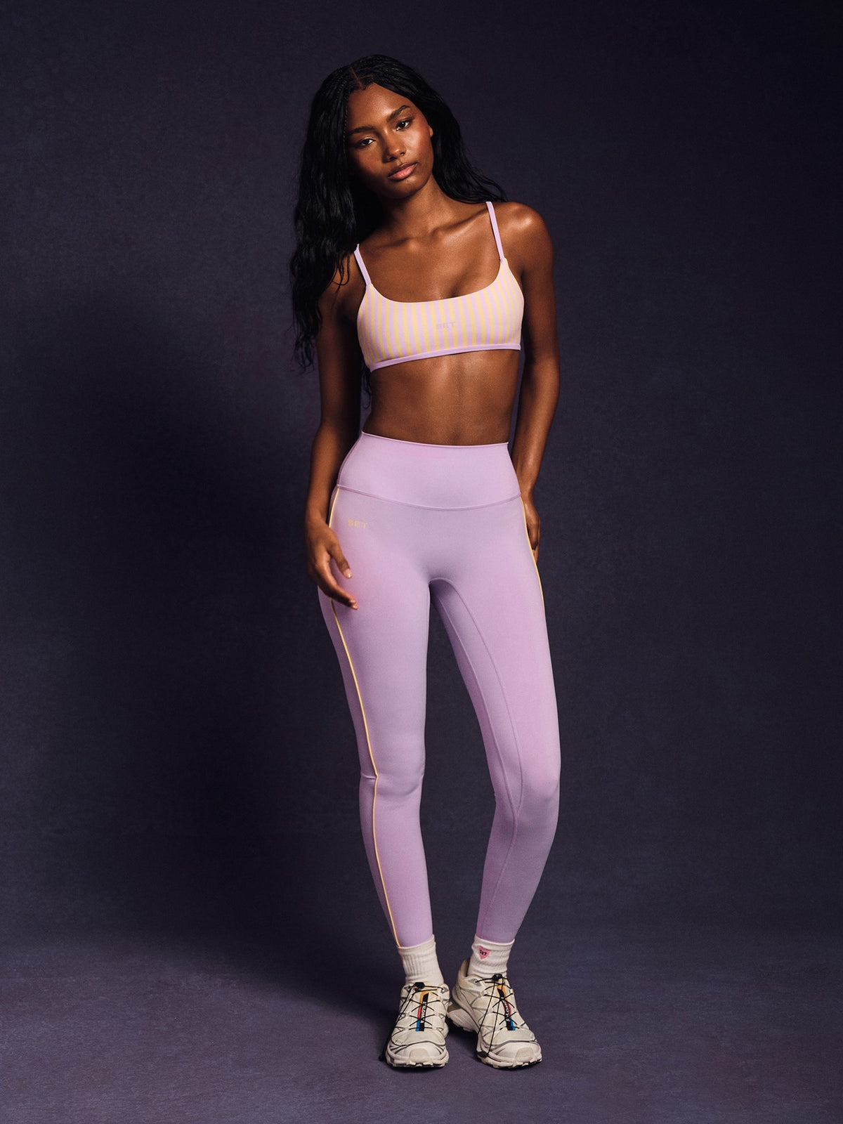 SET ACTIVE LUXFORM® LUX STRIPE BASE BRA - BUTTERCREAM