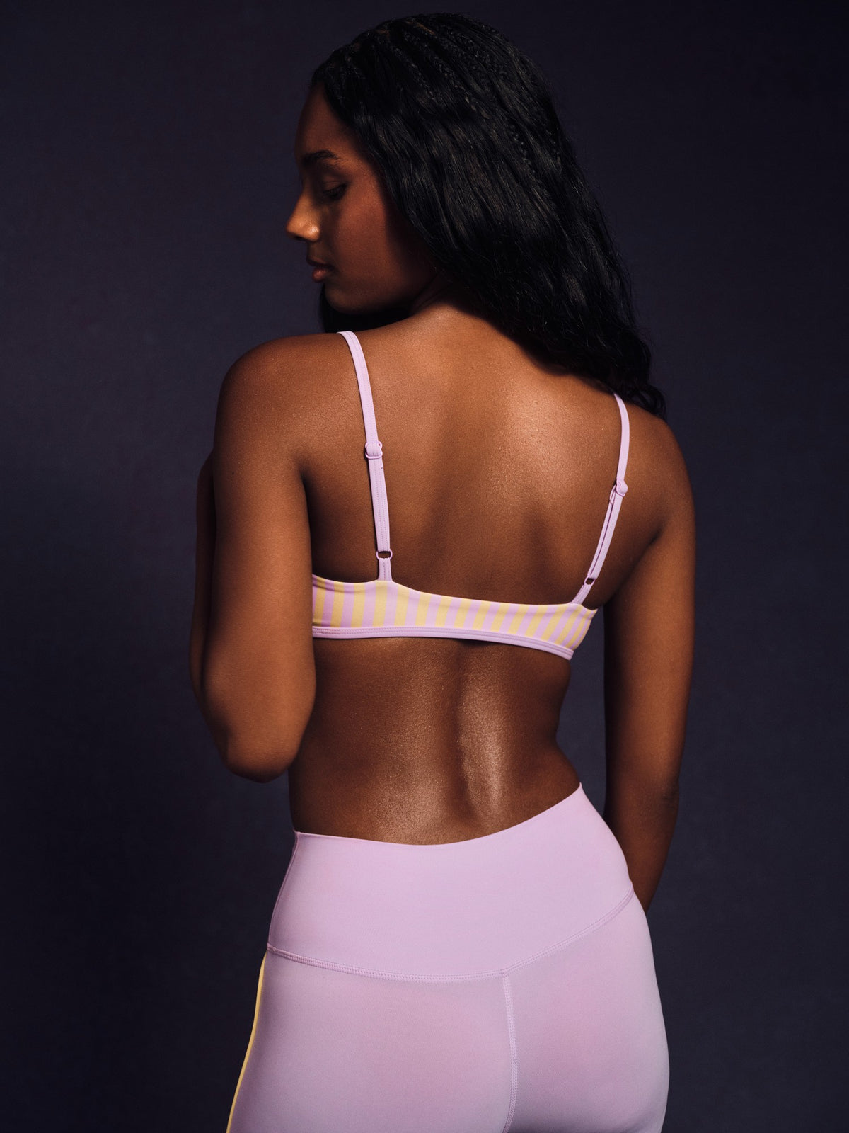 SET ACTIVE LUXFORM® LUX STRIPE BASE BRA - BUTTERCREAM