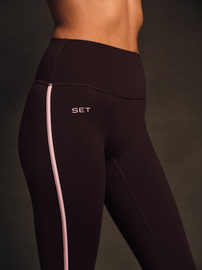 SET ACTIVE SPORTBODY® SPORTY STRIPE LEGGINGS - SWIRL
