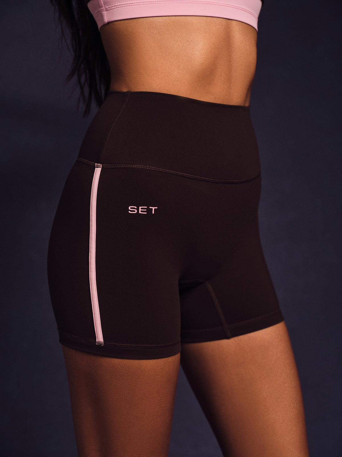 SET ACTIVE SPORTBODY® SPORTY STRIPE SHORTS - SWIRL