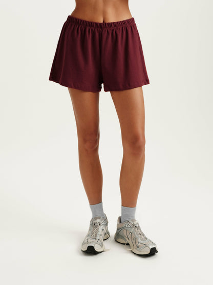 SET ACTIVE HEAVY COTTON EASY SHORTS - SEPIA