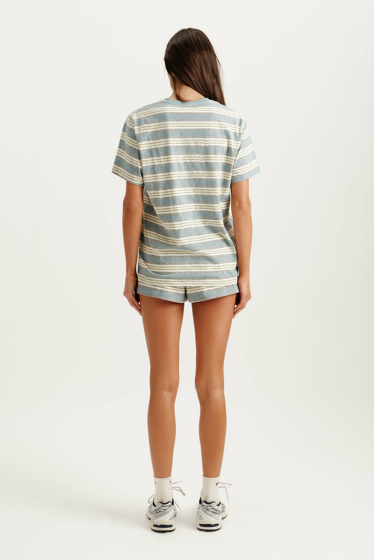 SET ACTIVE CLASSIC COTTON DAILY STRIPE BOYFRIEND TEE - CASSETTE