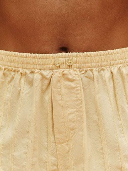 SET ACTIVE STRIPED JACQUARD LINE BOXER SHORTS - BUTTER