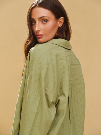 SET ACTIVE STRIPED JACQUARD LINE BUTTON DOWN - PIÑA