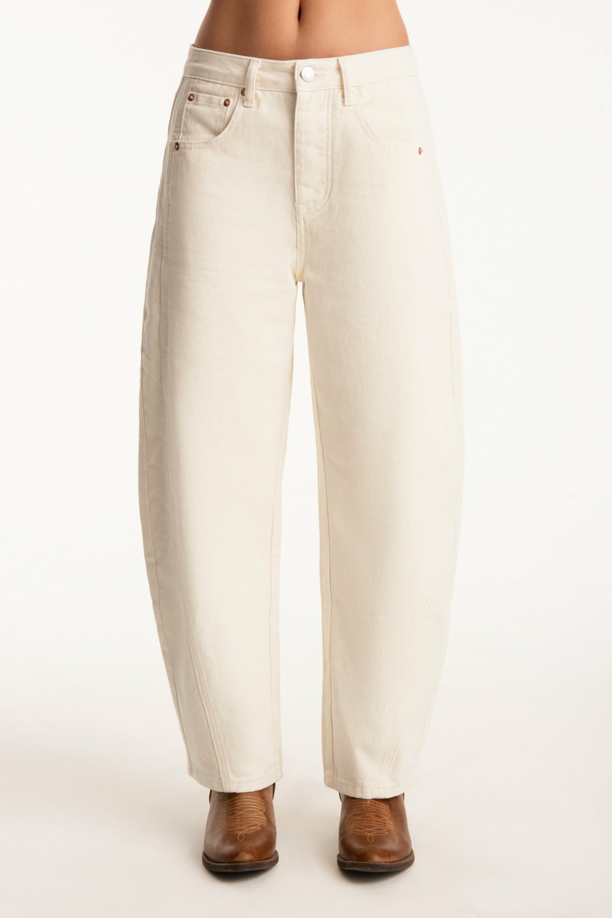 SET ACTIVE SET X PARKE HORSESHOE JEANS - CREAM