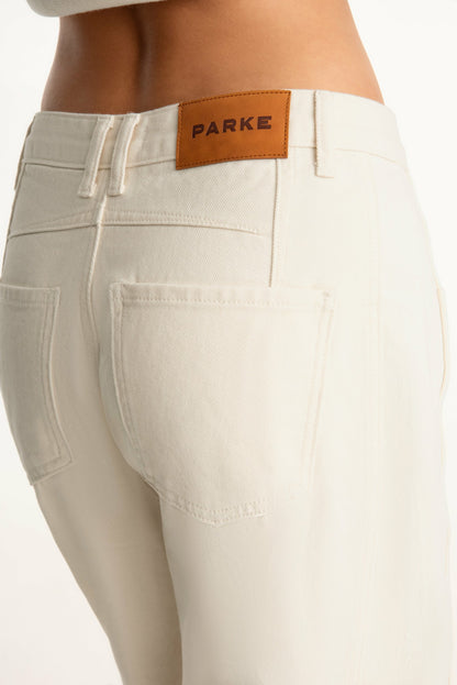 SET ACTIVE SET X PARKE HORSESHOE JEANS - CREAM