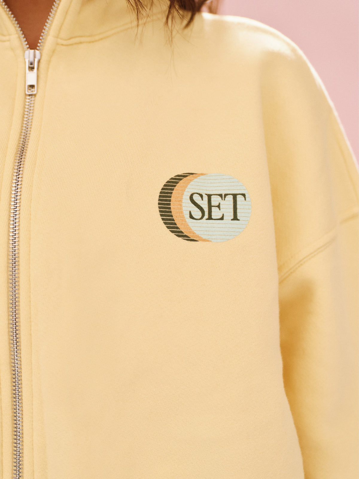 SET ACTIVE MIDWEIGHT SWEATS STAPLE SET FUNNEL ZIP - ORANGE SODA