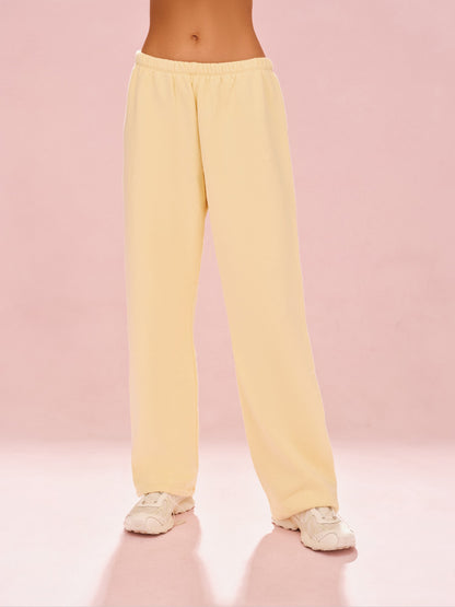 SET ACTIVE MIDWEIGHT SWEATS STAPLE STRAIGHT LEG SWEATPANTS - ORANGE SODA