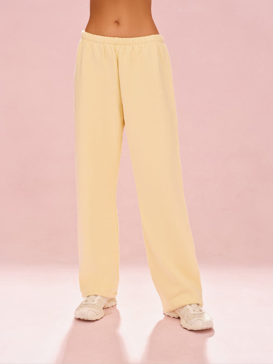 SET ACTIVE MIDWEIGHT SWEATS STAPLE STRAIGHT LEG SWEATPANTS - ORANGE SODA