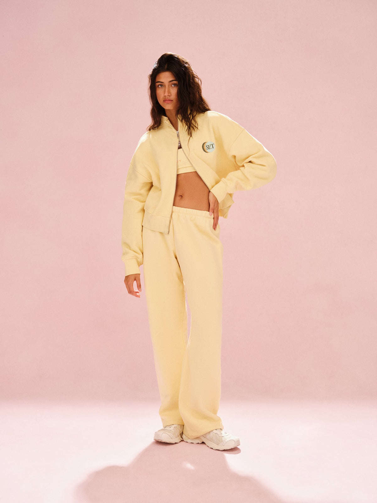 SET ACTIVE MIDWEIGHT SWEATS STAPLE STRAIGHT LEG SWEATPANTS - ORANGE SODA