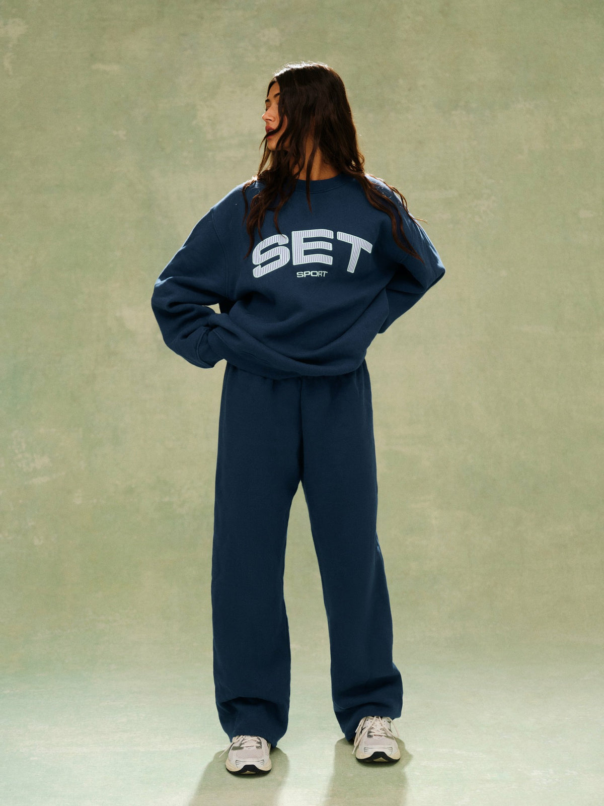 SET ACTIVE MIDWEIGHT SWEATS STAPLE STRAIGHT LEG SWEATPANTS - SPEARMINT
