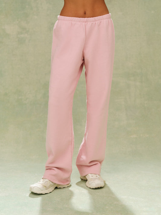 SET ACTIVE MIDWEIGHT SWEATS STAPLE STRAIGHT LEG SWEATPANTS - BLOOM