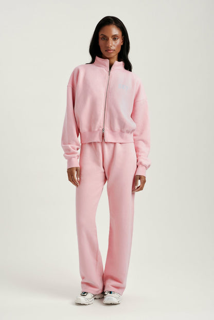 SET ACTIVE MIDWEIGHT SWEATS STAPLE SET FUNNEL ZIP - BLUSH