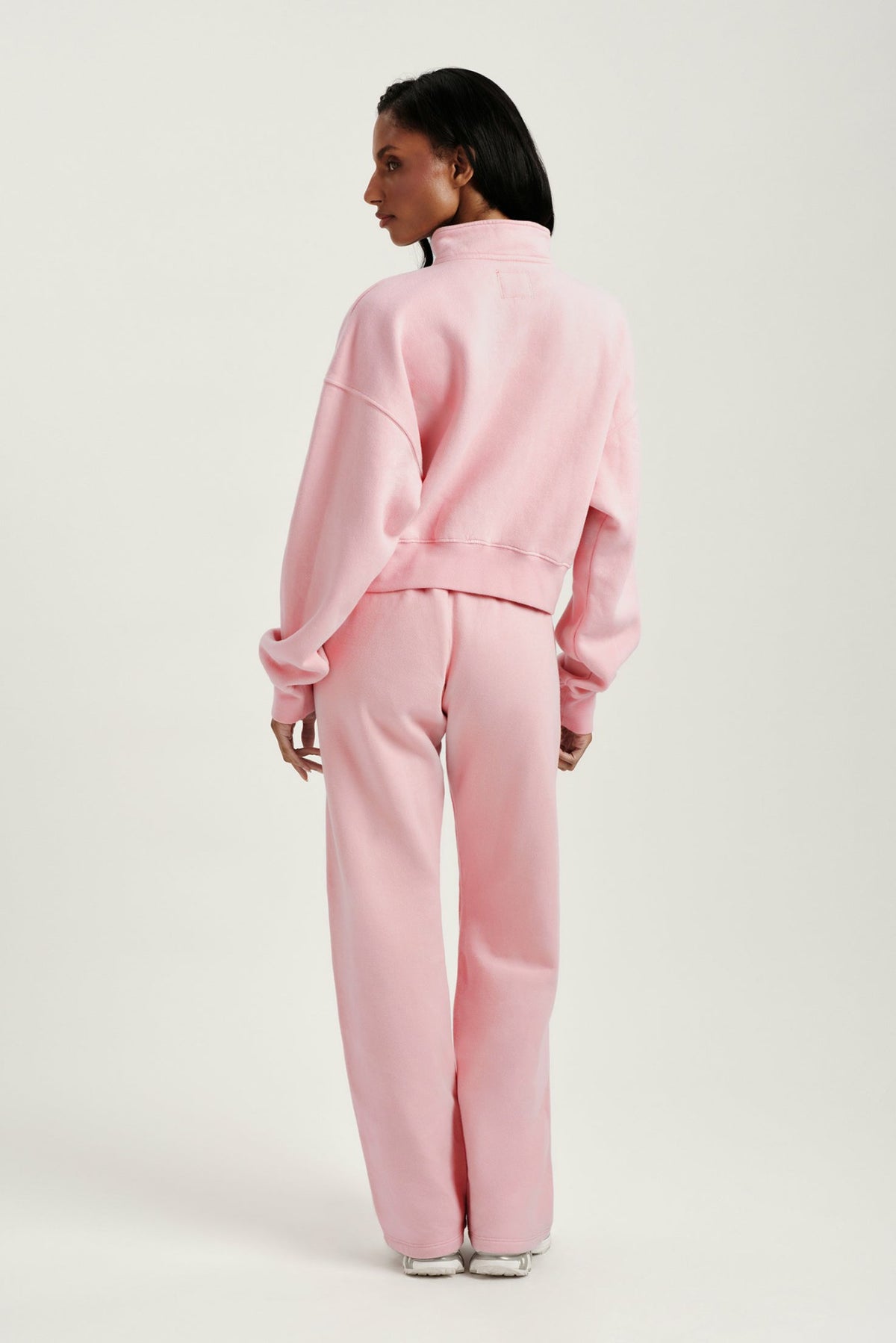 SET ACTIVE MIDWEIGHT SWEATS STAPLE SET FUNNEL ZIP - BLUSH