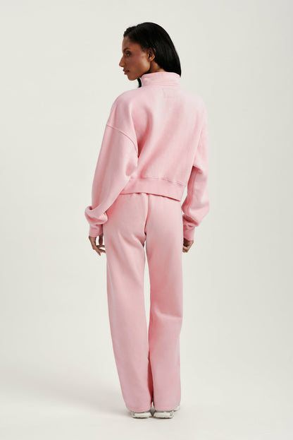 SET ACTIVE MIDWEIGHT SWEATS STAPLE SET FUNNEL ZIP - BLUSH