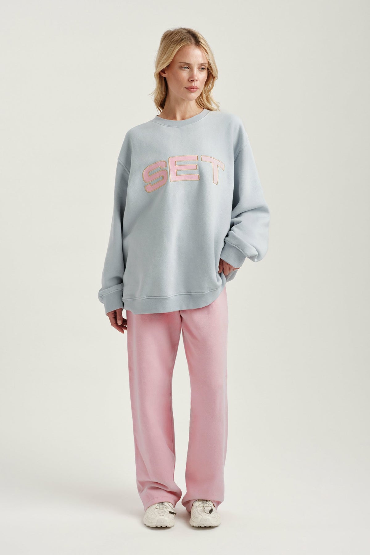 SET ACTIVE MIDWEIGHT SWEATS STAPLE STRAIGHT LEG SWEATPANTS - INVERSE BLUSH