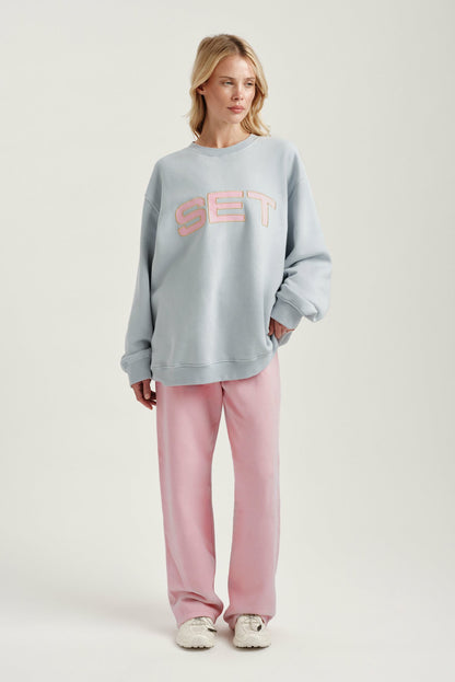 SET ACTIVE MIDWEIGHT SWEATS STAPLE STRAIGHT LEG SWEATPANTS - INVERSE BLUSH