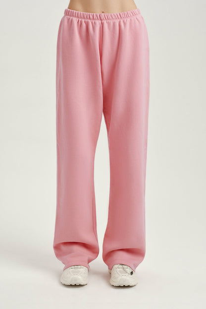 SET ACTIVE MIDWEIGHT SWEATS STAPLE STRAIGHT LEG SWEATPANTS - INVERSE ROSEBUD