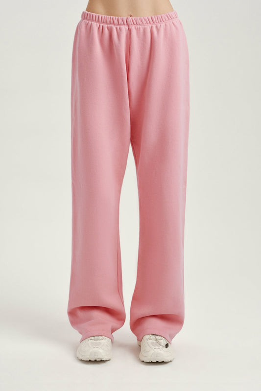 SET ACTIVE MIDWEIGHT SWEATS STAPLE STRAIGHT LEG SWEATPANTS - INVERSE ROSEBUD