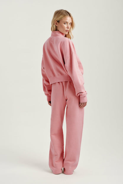 SET ACTIVE MIDWEIGHT SWEATS STAPLE STRAIGHT LEG SWEATPANTS - INVERSE ROSEBUD
