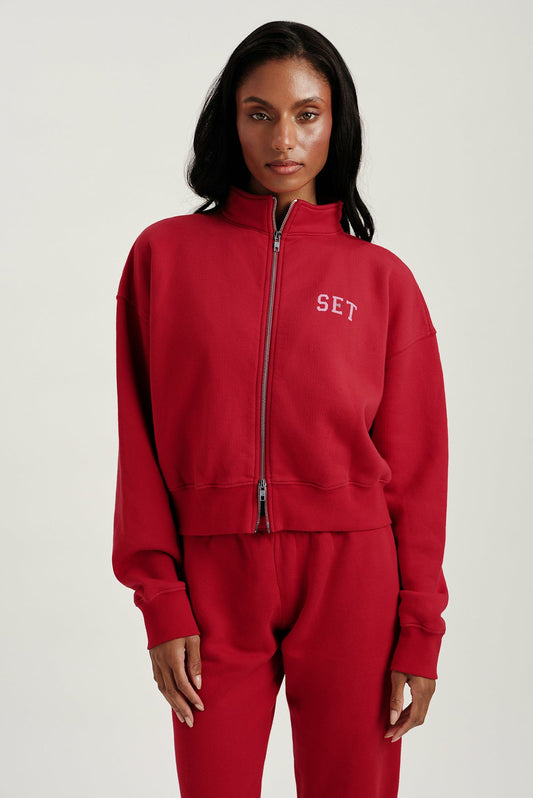 SET ACTIVE MIDWEIGHT SWEATS STAPLE SET FUNNEL ZIP - SONNET