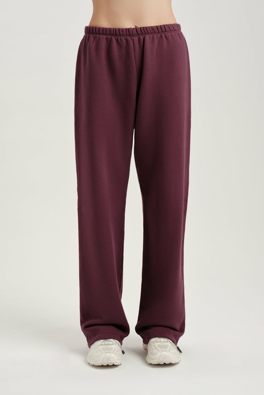 SET ACTIVE MIDWEIGHT SWEATS STAPLE STRAIGHT LEG SWEATPANTS - ROSEBUD