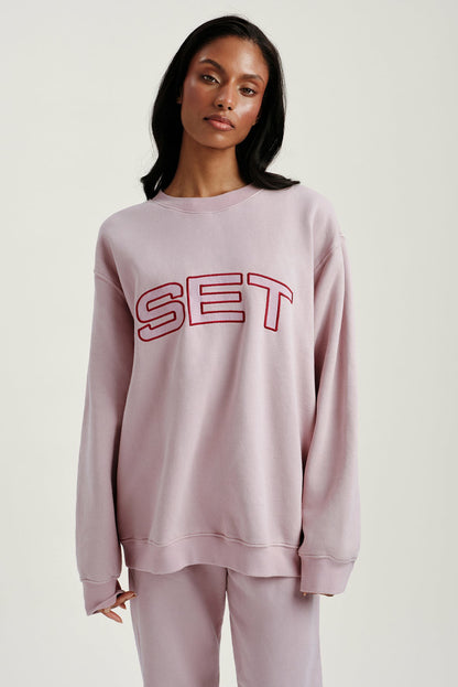 SET ACTIVE MIDWEIGHT SWEATS STAPLE SET CREWNECK - SONNET