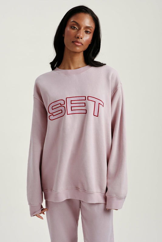 SET ACTIVE MIDWEIGHT SWEATS STAPLE SET CREWNECK - SONNET