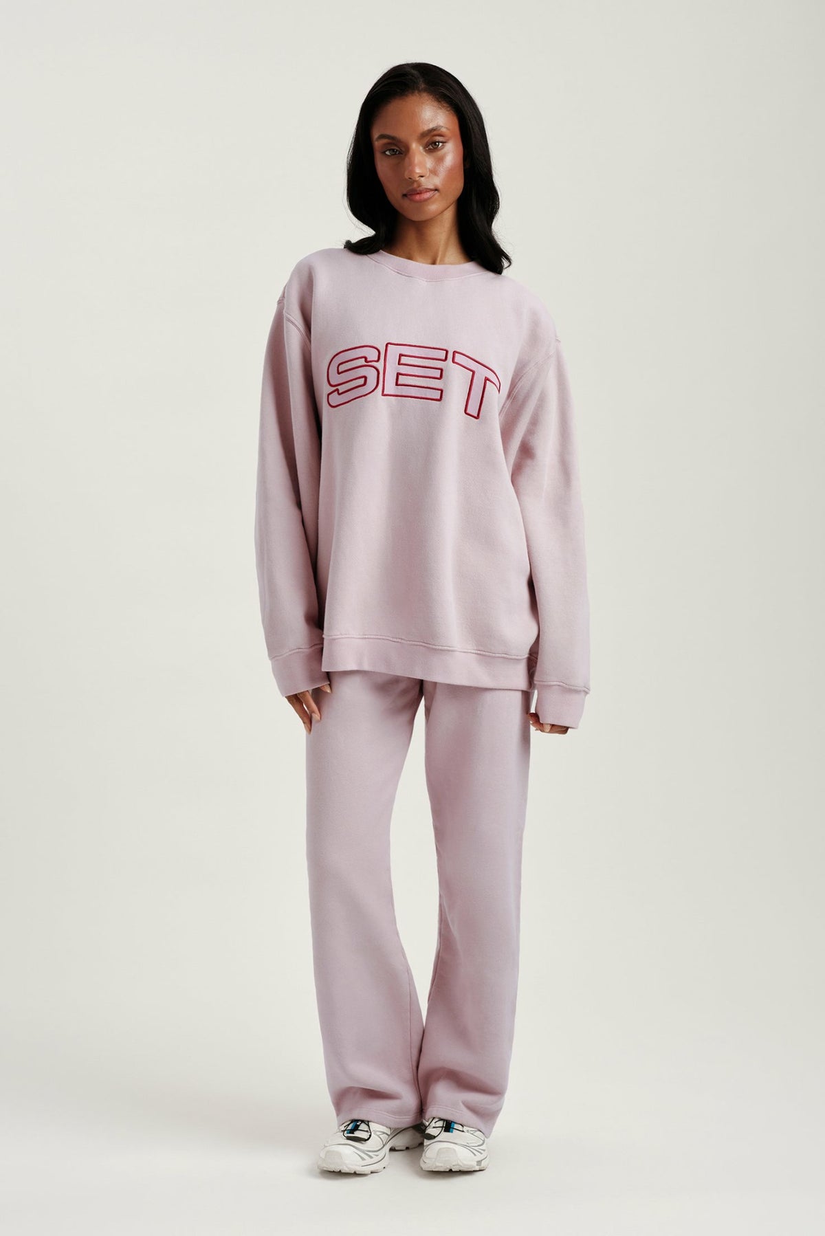 SET ACTIVE MIDWEIGHT SWEATS STAPLE SET CREWNECK - SONNET
