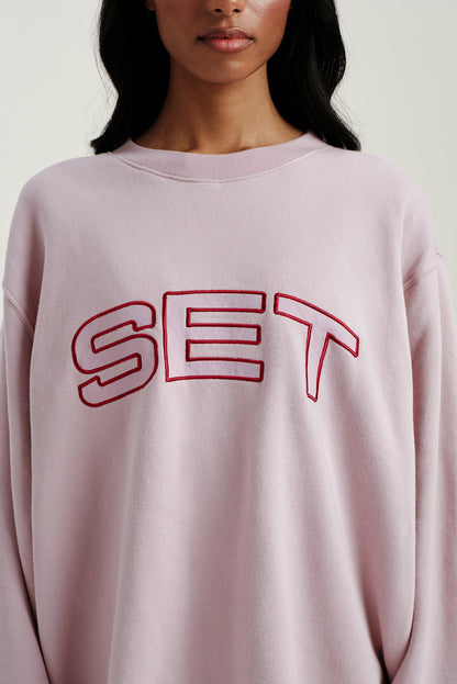 SET ACTIVE MIDWEIGHT SWEATS STAPLE SET CREWNECK - SONNET