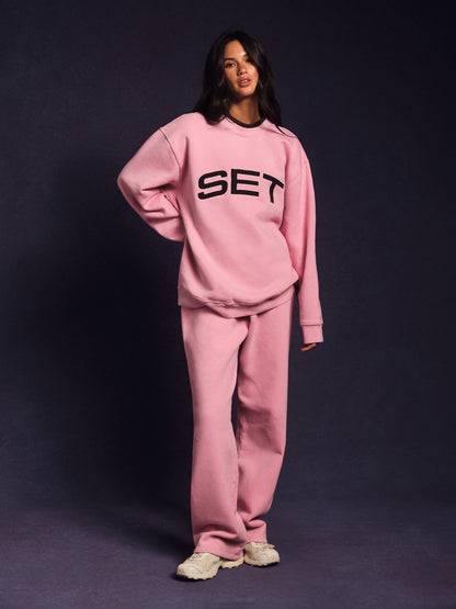 SET ACTIVE MIDWEIGHT SWEATS STAPLE STRAIGHT LEG SWEATPANTS - SWIRL