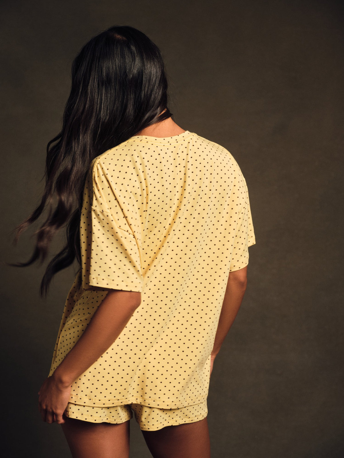 SET ACTIVE SLEEP JERSEY COMFORT POLKA DOT BOXY TEE - SPARKLER