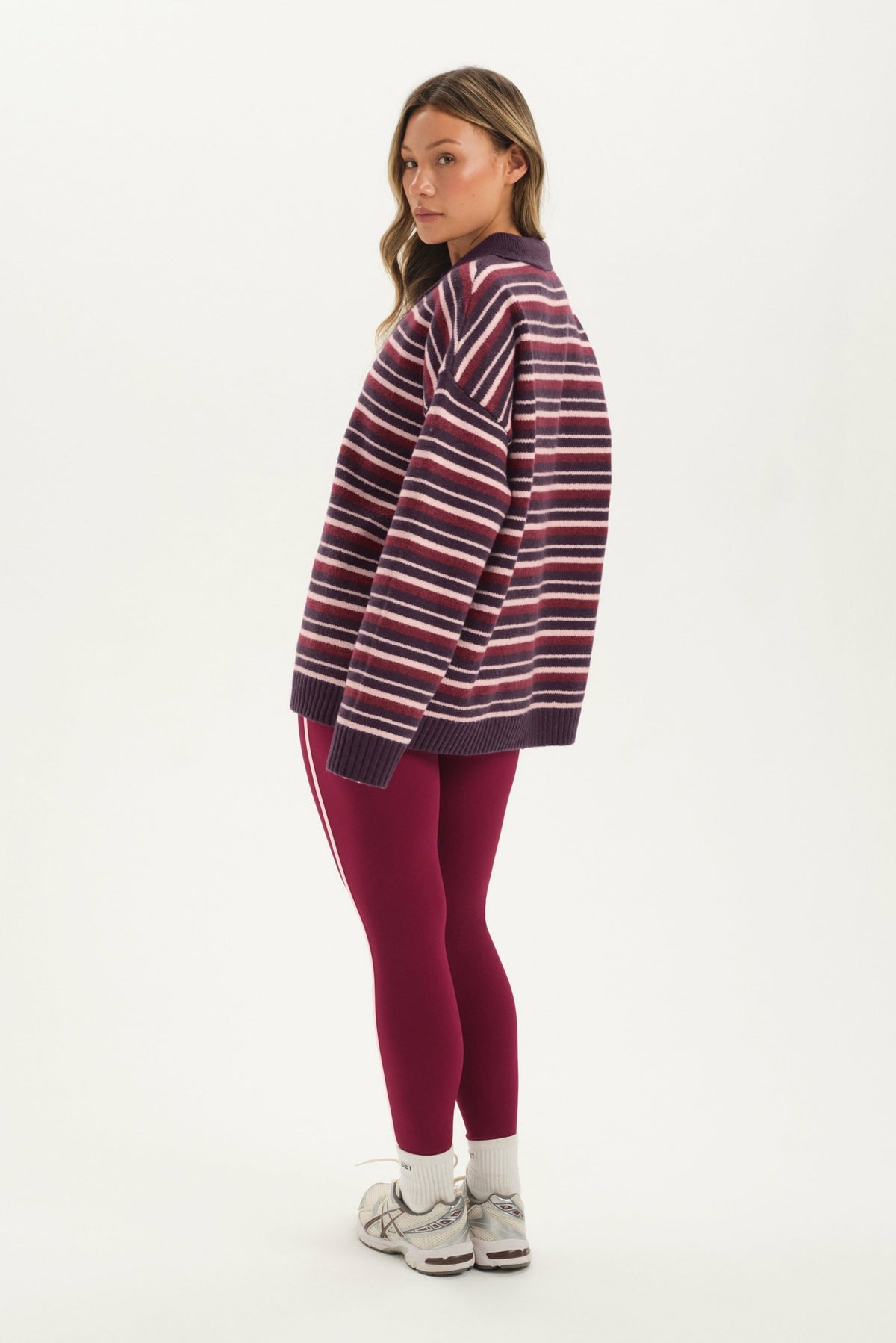 SET ACTIVE STUDIO KNIT STUDIO KNIT ALEX POLO - POPPY