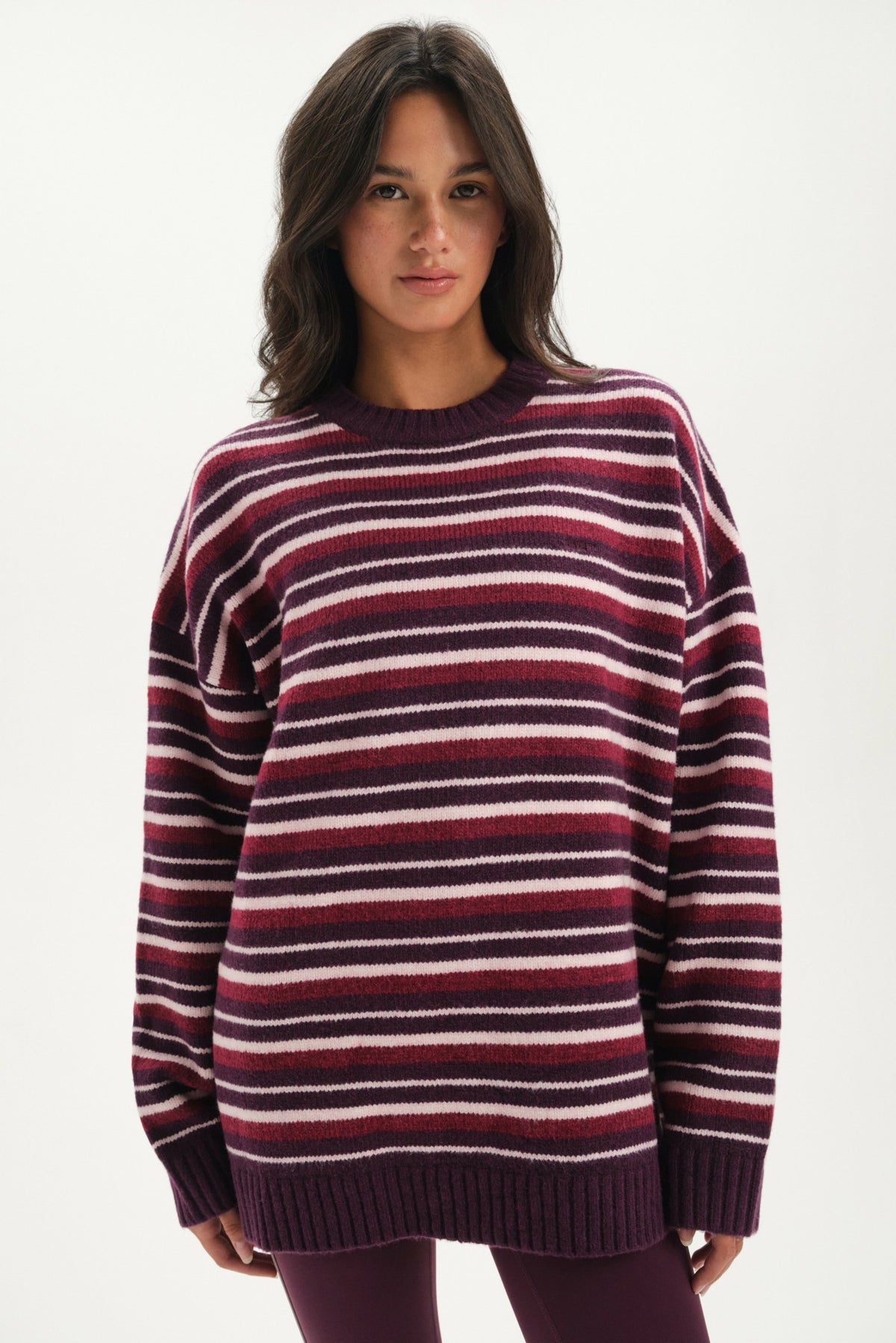 SET ACTIVE STUDIO KNIT STUDIO KNIT CREWNECK - POPPY