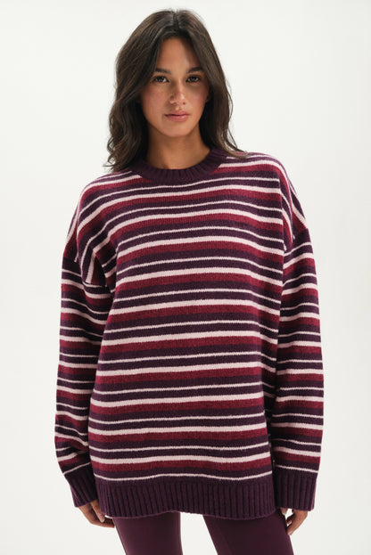 SET ACTIVE STUDIO KNIT STUDIO KNIT CREWNECK - POPPY