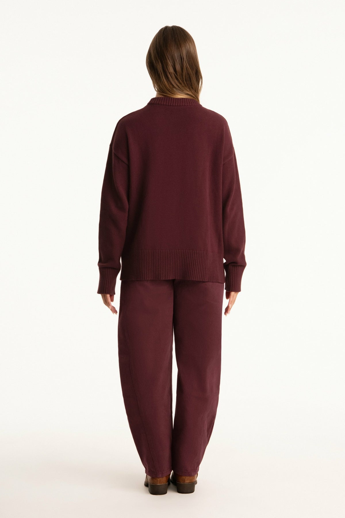 SET ACTIVE SET X PARKE COTTON CREWNECK - RHUBARB
