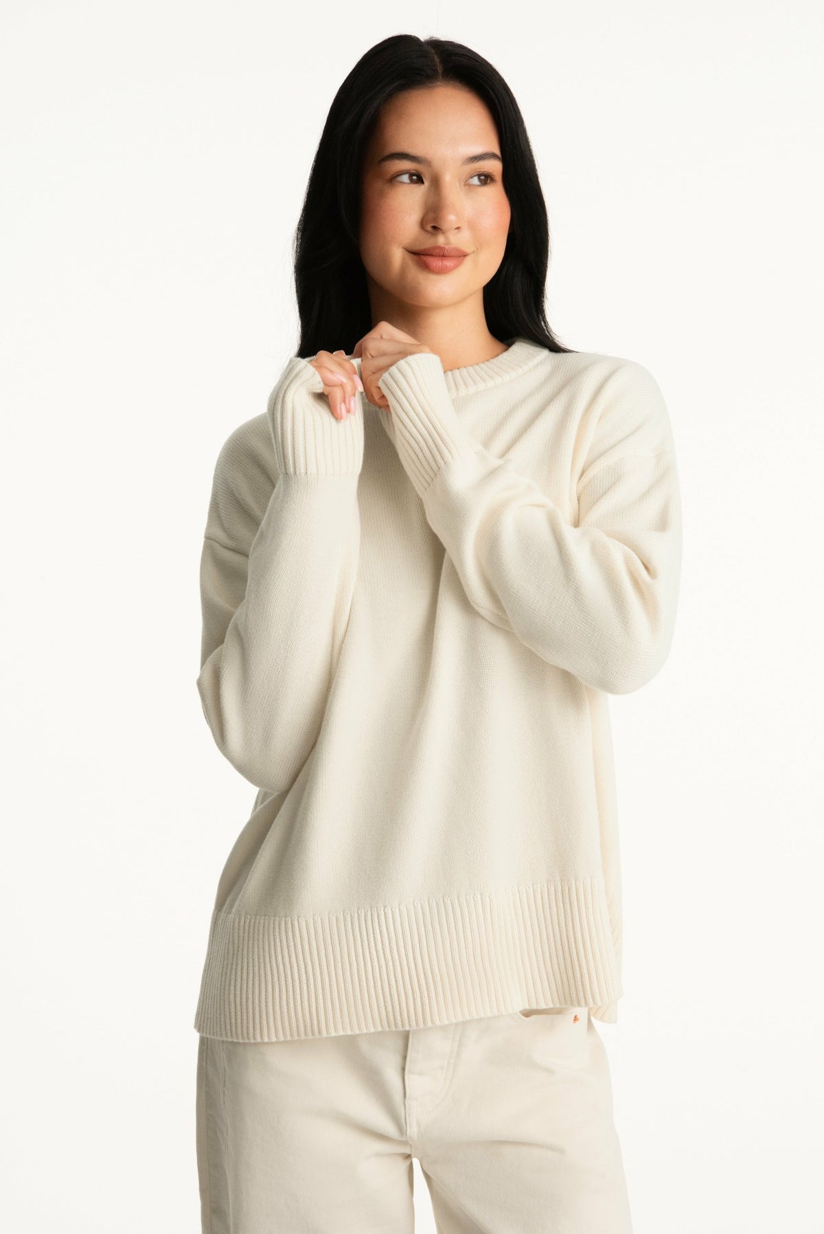 SET ACTIVE SET X PARKE COTTON CREWNECK - CREAM