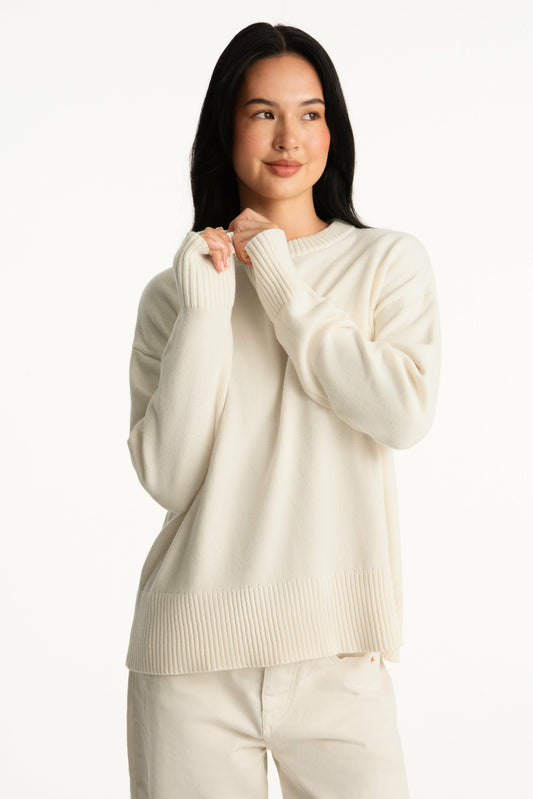 SET ACTIVE SET X PARKE COTTON CREWNECK - CREAM