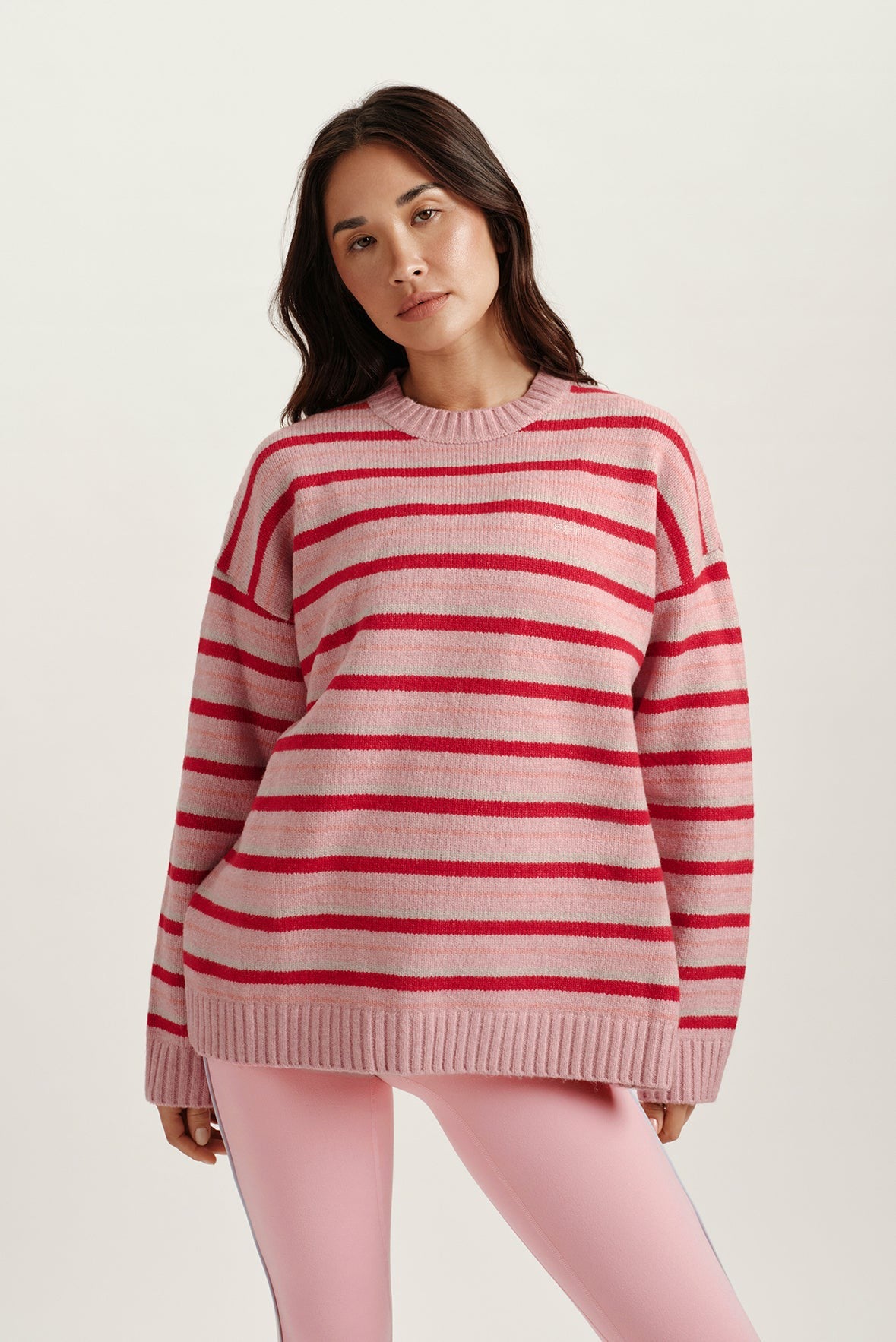 SET ACTIVE STUDIO KNIT STUDIO KNIT CREWNECK - BLUSH