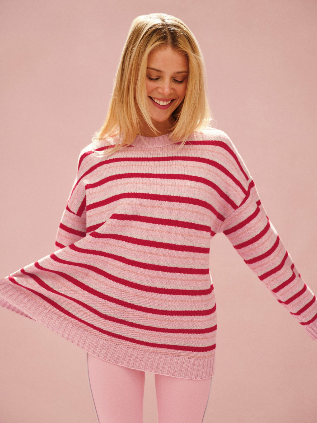 SET ACTIVE STUDIO KNIT STUDIO KNIT CREWNECK - BLUSH