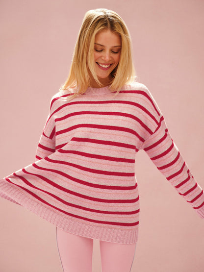 SET ACTIVE STUDIO KNIT STUDIO KNIT CREWNECK - BLUSH