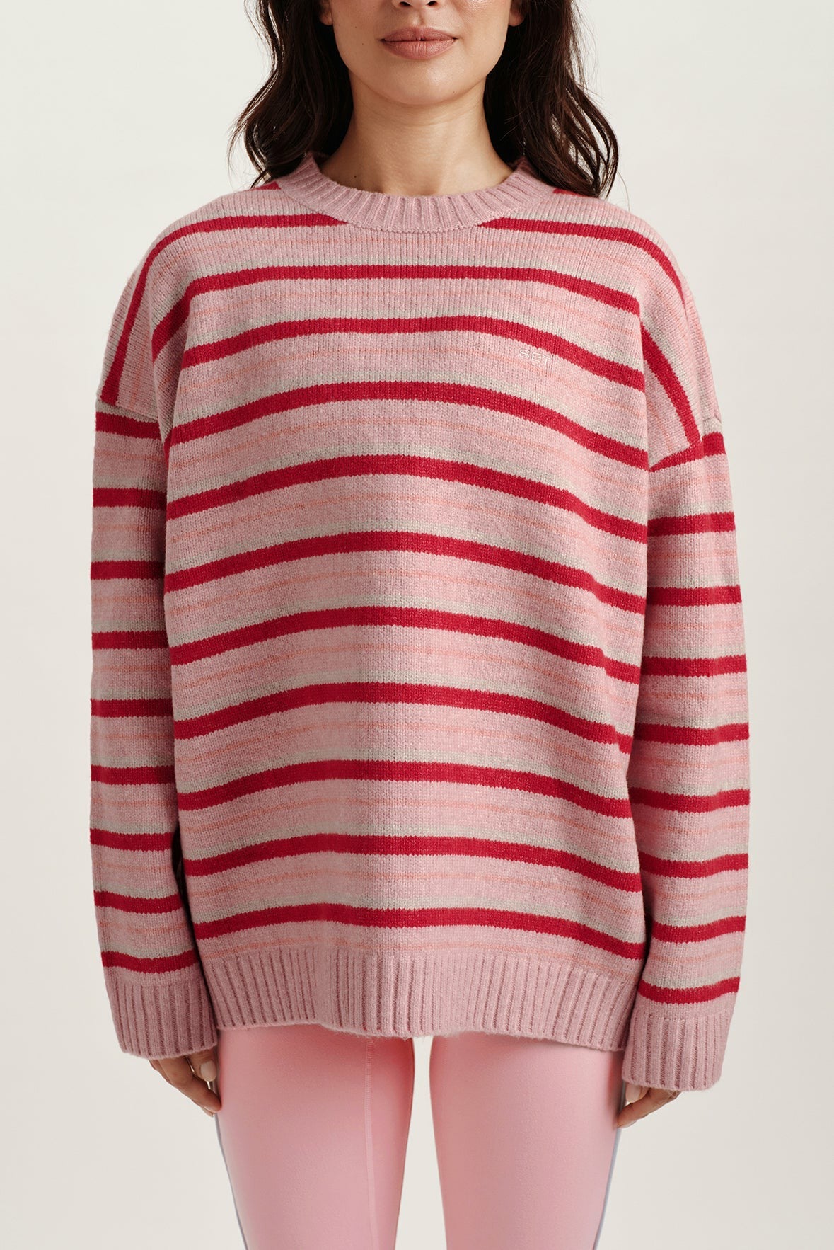 SET ACTIVE STUDIO KNIT STUDIO KNIT CREWNECK - BLUSH